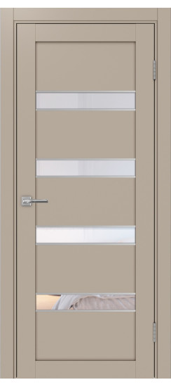 Межкомнатная дверь Турин_505AПC.12 молдинг алюм.хром.30  Мокко