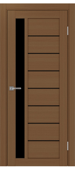 Межкомнатная дверь Турин_554АПП.21 молдинг алюм.чёрн.60  Орех NL