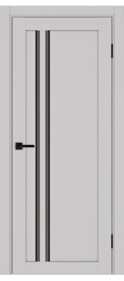 Межкомнатная дверь Турин_525АПС.121 молдинг алюм.чёрн.60  Пепельный