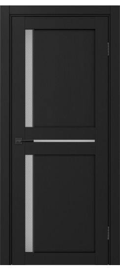 Межкомнатная дверь Турин_523АПС.221 молдинг алюм.чёрн.60  Антрацит