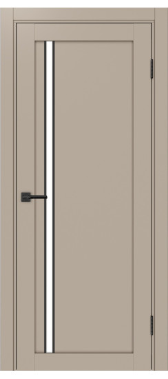 Межкомнатная дверь Турин_527АПС.121 молдинг алюм.чёрн.35  Мокко