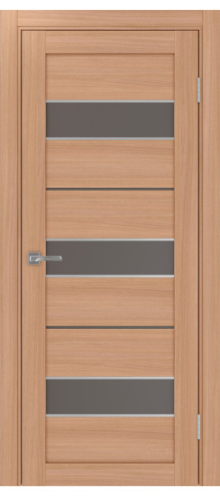 Межкомнатная дверь Турин_526АПС.122 молдинг алюм.хром.40  Ясень тёмный