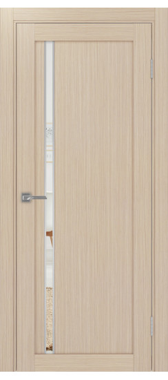 Межкомнатная дверь Турин_527АПС.121 молдинг алюм.хром.35  Дуб беленый FL
