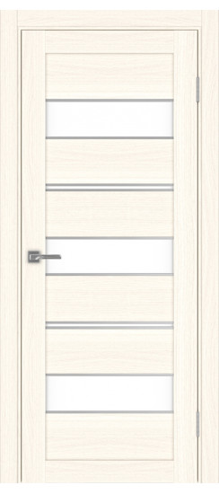 Межкомнатная дверь Турин_526АППmax.122 молдинг алюм.хром.40  Ясень светлый