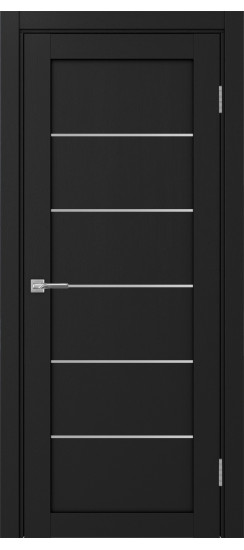 Межкомнатная дверь Турин_501AПП.1 молдинг алюм.хром.30  Антрацит