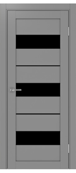 Межкомнатная дверь Турин_526АПП.122 молдинг алюм.чёрн.40  Серый