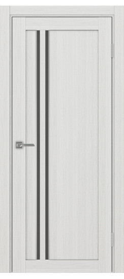 Межкомнатная дверь Турин_525АПС.121 молдинг алюм.хром.60  Ясень серебристый