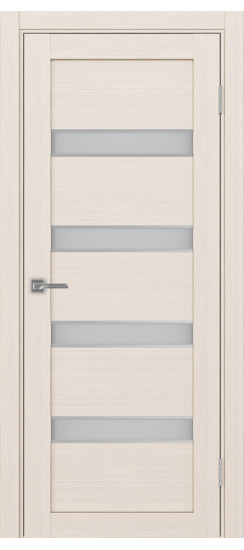 Межкомнатная дверь Турин_505AПC.12 молдинг алюм.хром.30  Ясень перламутровый