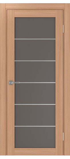 Межкомнатная дверь Турин_501АСС.2 молдинг алюм.хром.30  Ясень тёмный