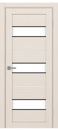 Межкомнатная дверь Турин_526АПП.122 молдинг алюм.чёрн.40  Ясень перламутровый