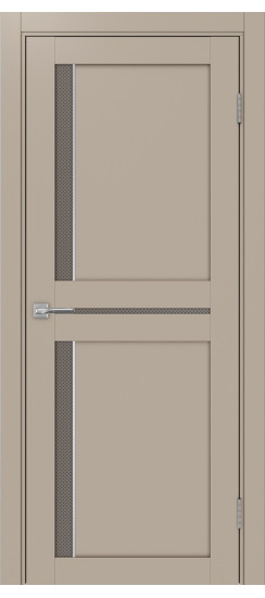 Межкомнатная дверь Турин_523АПС.221 молдинг алюм.хром.60  Мокко