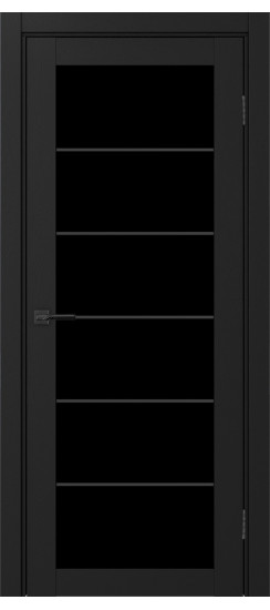 Межкомнатная дверь Турин_501АСС.2 молдинг алюм.чёрн.30  Антрацит