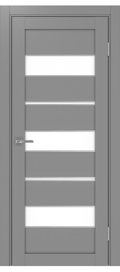 Межкомнатная дверь Турин_526АППmax.122 молдинг алюм.хром.40  Серый