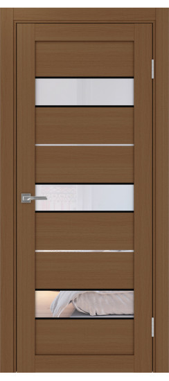 Межкомнатная дверь Турин_526АПС.122 молдинг алюм.чёрн.40  Орех NL