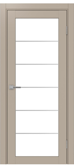 Межкомнатная дверь Турин_501АСС.2 молдинг алюм.хром.30  Мокко