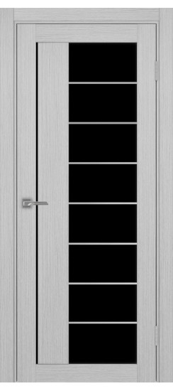 Межкомнатная дверь Турин_524АСС.22 молдинг алюм.хром.60  Дуб серый FL