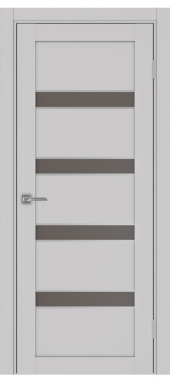 Межкомнатная дверь Турин_505AПC.12 молдинг алюм.хром.30  Пепельный