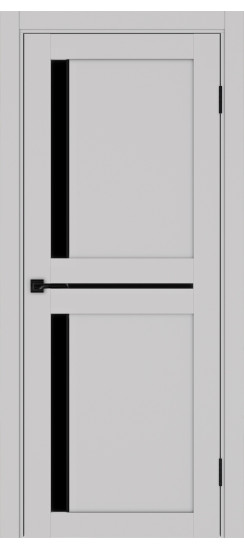 Межкомнатная дверь Турин_523АПП.221 молдинг алюм.чёрн.60  Пепельный