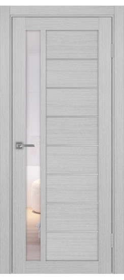 Межкомнатная дверь Турин_554АПП.21 молдинг алюм.хром.60  Дуб серый FL