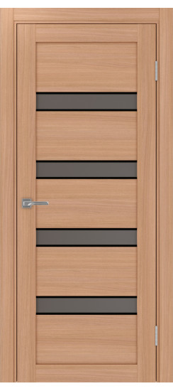 Межкомнатная дверь Турин_505AПC.12 молдинг алюм.чёрн.30  Ясень тёмный