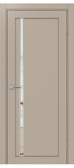 Межкомнатная дверь Турин_527АПС.121 молдинг алюм.хром.35  Мокко