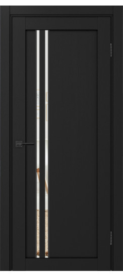 Межкомнатная дверь Турин_525АПС.121 молдинг алюм.чёрн.60  Антрацит