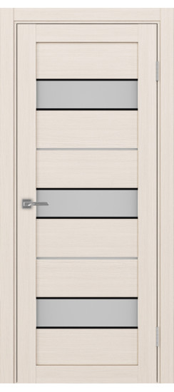 Межкомнатная дверь Турин_526АПС.122 молдинг алюм.чёрн.40  Ясень перламутровый