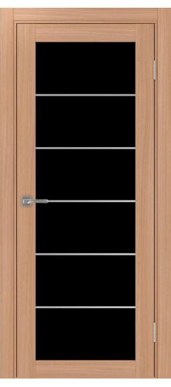 Межкомнатная дверь Турин_501АСС.2 молдинг алюм.хром.30  Ясень тёмный