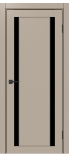 Межкомнатная дверь Турин_522AПП.212 молдинг алюм.чёрн.60  Мокко