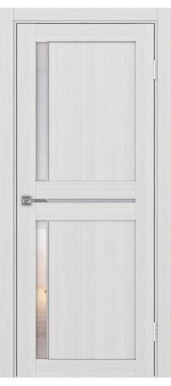 Межкомнатная дверь Турин_523АПС.221 молдинг алюм.хром.60  Ясень серебристый