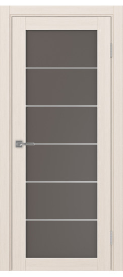 Межкомнатная дверь Турин_501АСС.2 молдинг алюм.хром.30  Ясень перламутровый