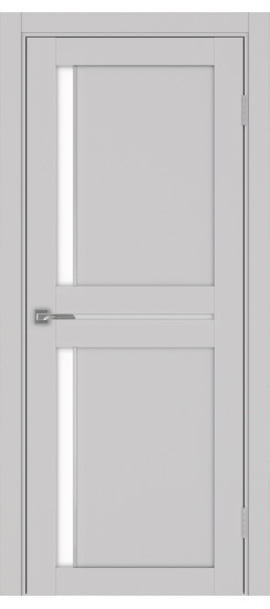Межкомнатная дверь Турин_523АПП.221 молдинг алюм.хром.60  Пепельный