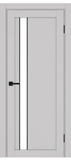 Межкомнатная дверь Турин_528AПП.121 молдинг алюм.чёрн.60  Пепельный