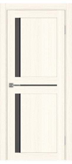 Межкомнатная дверь Турин_523АПС.221 молдинг алюм.чёрн.60  Ясень светлый