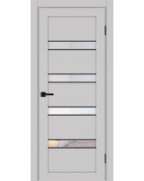 Турин_505AПC.12 молдинг алюм.чёрн. ЭКО-шпон Пепельный