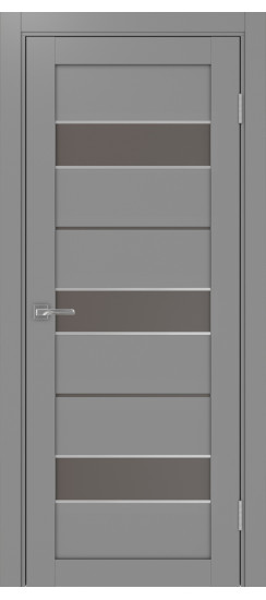 Межкомнатная дверь Турин_526АПС.122 молдинг алюм.хром.40  Серый
