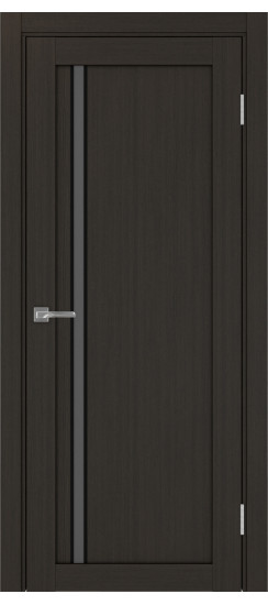 Межкомнатная дверь Турин_527АПС.121 молдинг алюм.чёрн.35  Венге FL