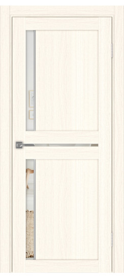 Межкомнатная дверь Турин_523АПП.221 молдинг алюм.хром.60  Ясень светлый