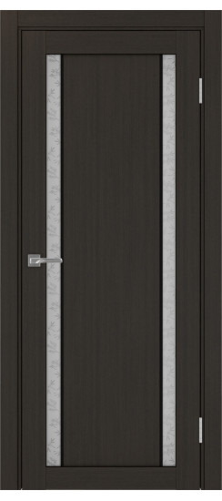 Межкомнатная дверь Турин_522АПС.212 молдинг алюм.чёрн.60  Венге FL