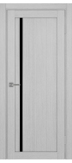 Межкомнатная дверь Турин_527АПС.121 молдинг алюм.хром.35  Дуб серый FL