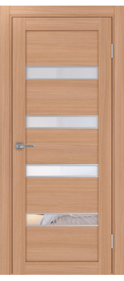 Межкомнатная дверь Турин_505AПC.12 молдинг алюм.хром.30  Ясень тёмный