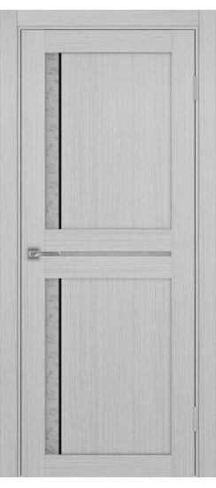 Межкомнатная дверь Турин_523АПС.221 молдинг алюм.чёрн.60  Дуб серый FL