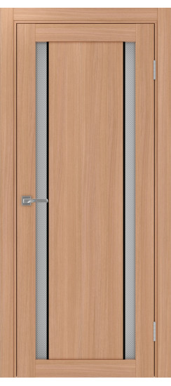 Межкомнатная дверь Турин_522АПС.212 молдинг алюм.чёрн.60  Ясень тёмный