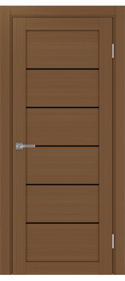 Межкомнатная дверь Турин_501AПП.1 молдинг алюм.чёрн.30  Орех NL