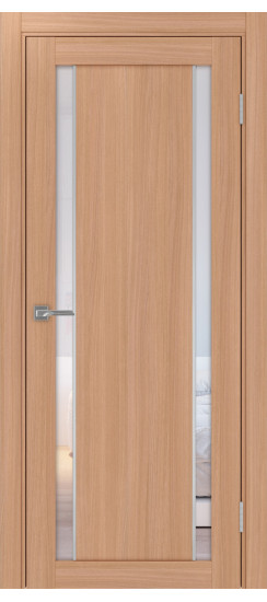 Межкомнатная дверь Турин_522АПС.212 молдинг алюм.хром.60  Ясень тёмный