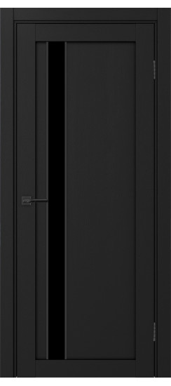 Межкомнатная дверь Турин_528AПП.121 молдинг алюм.чёрн.60  Антрацит