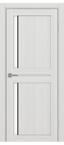 Межкомнатная дверь Турин_523АПП.221 молдинг алюм.чёрн.60  Ясень серебристый