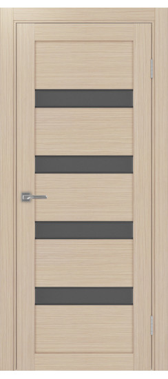 Межкомнатная дверь Турин_505AПC.12 молдинг алюм.чёрн.30  Дуб беленый FL