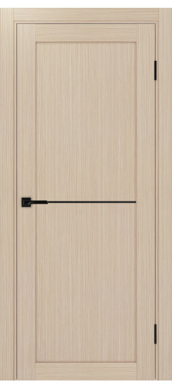 Межкомнатная дверь Турин_502АПП.11 молдинг алюм.чёрн.35  Дуб беленый FL
