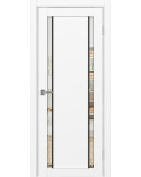 Турин_522AПП.212 молдинг алюм.чёрн. ЭКО-шпон Белый снежный